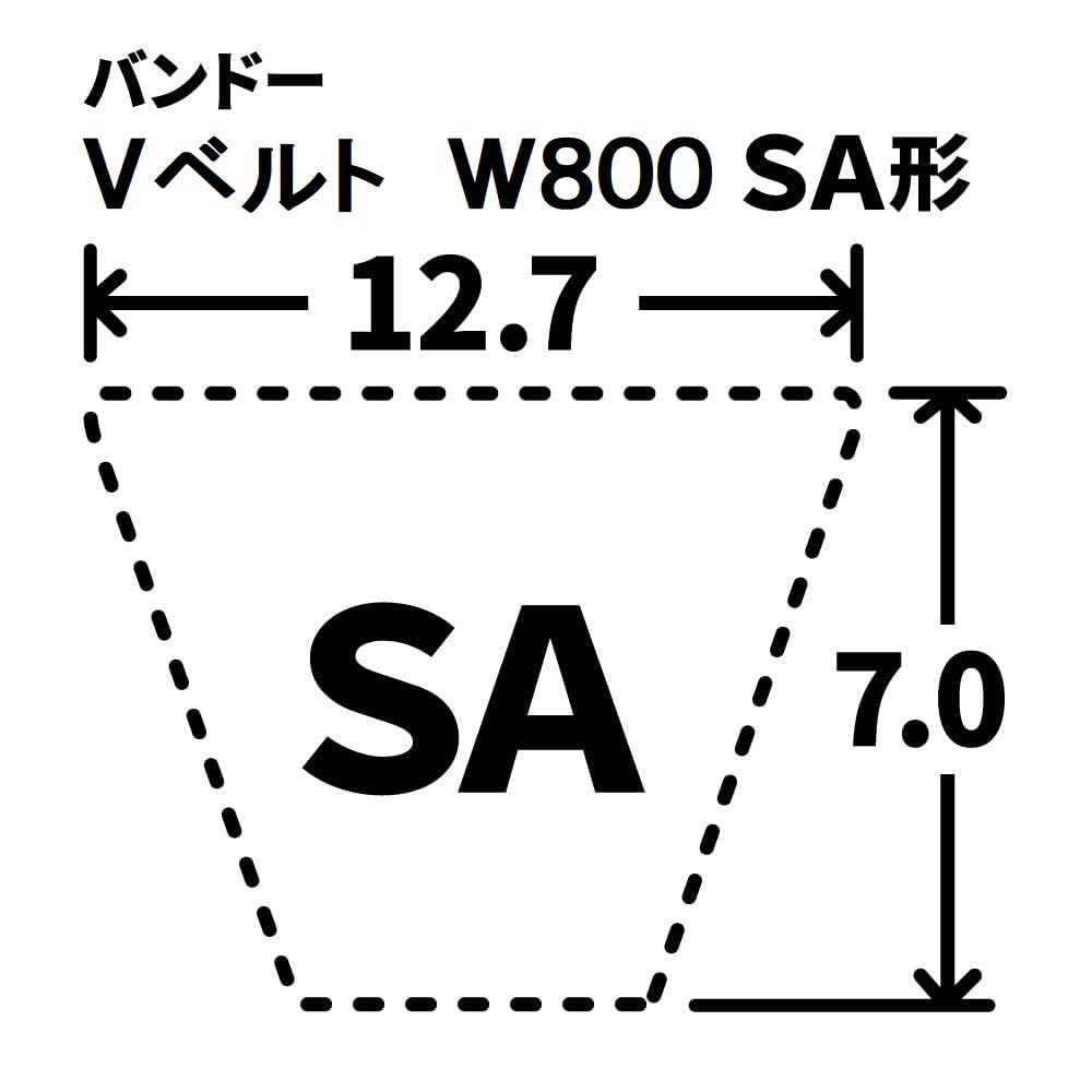 Amazon | バンドー 化学 BANDO 農機用 スーパーVベルト W800 SA100 | V